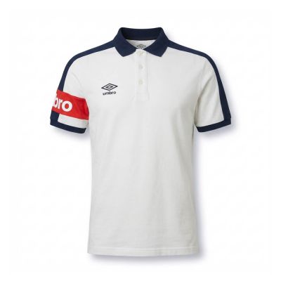 POLOS UMBRO ORIGINAL HOMME BLANC COTON